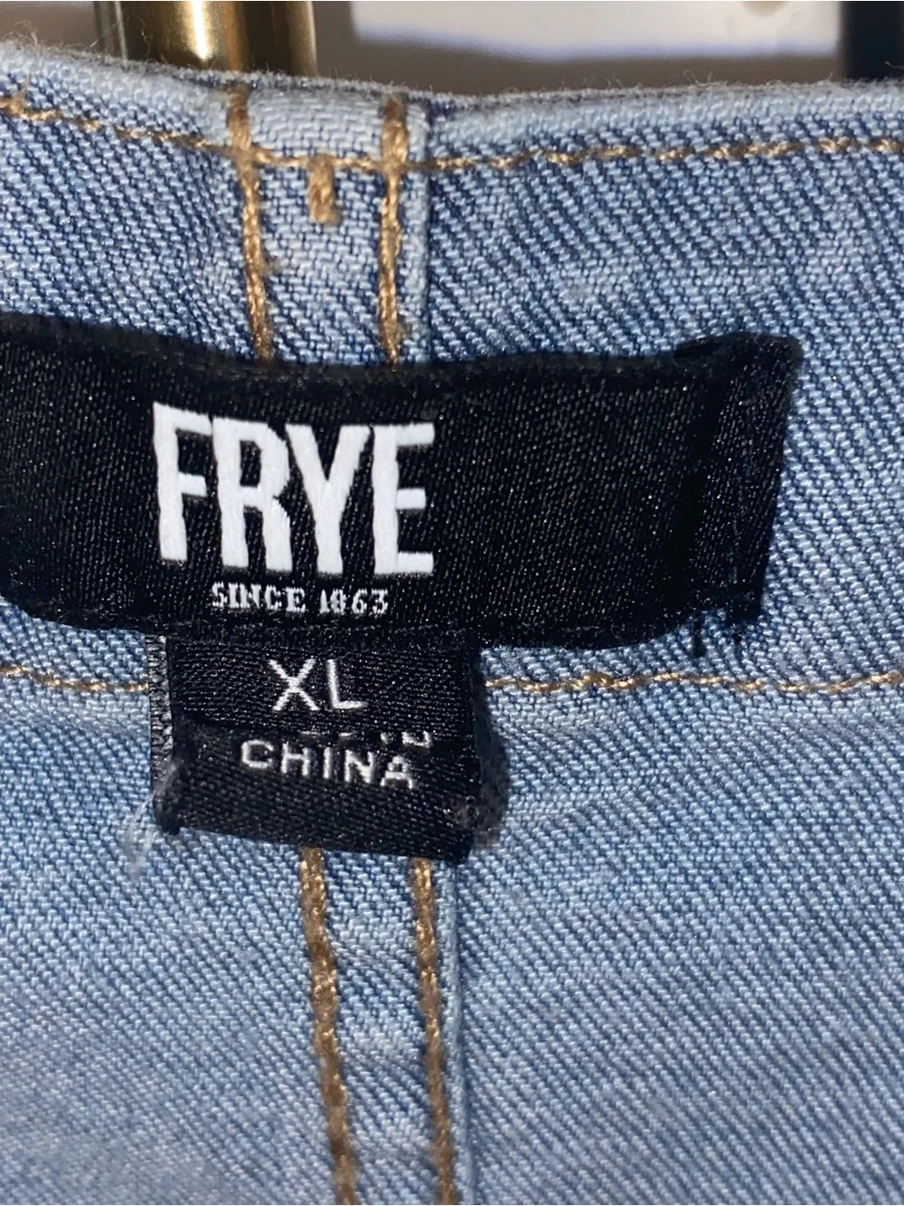 Frye denim mini dress button-front closure sleeveless coastal cowgirl western - Picture 8 of 11